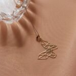 پلاک طلا پروانه اوریگامی