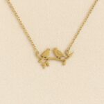 گردنبند طلا دو پرنده عاشق