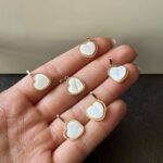 پلاک طلا قلب صدفی