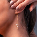 گوشواره طلا آویز مروارید