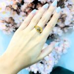 انگشتر طلا گنبدی هاشور