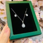 نیم ست طلا طرح جواهر اشک