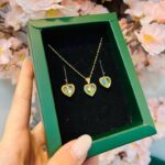 نیم ست طلا سواروسکی قلب