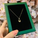 پلاک طلا قلب قفلی