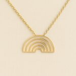 گردنبند طلا رنگین کمان