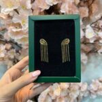 گوشواره طلا برگ آویز