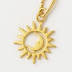 پلاک طلا خورشید و ماه