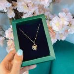 پلاک طلا دایره قلبی