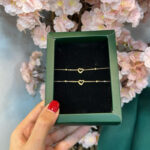 دستبند طلا قلب و گوی