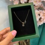 گردنبند طلا متصل ماه و ستاره