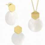 نیم ست طلا صدفی دایره