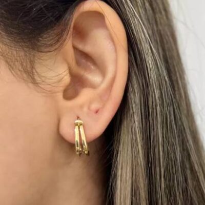 گوشواره طلا ناپل حلقه ای
