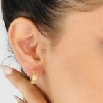 گوشواره طلا حلقه ای تراش