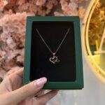 پلاک طلا لیزری قلب و بینهایت