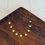 گردنبند طلا سکه ای دایره پولکی