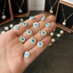 پلاک طلا چشم نظر دایره