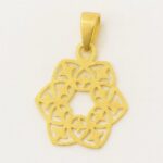 پلاک طلا اسلیمی گل