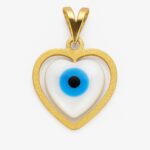 پلاک طلا چشم نظر قلبی