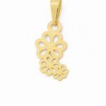 پلاک طلا سه گل