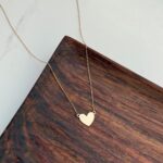 گردنبند طلا متصل قلب توپر