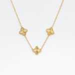 گردنبند طلا ونکلیف سه‌گل