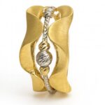 انگشتر طلا موج دار صدفی