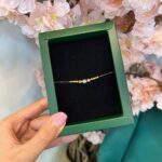 دستبند طلا گوی دو رنگ