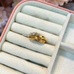 انگشتر طلا موج و ستاره