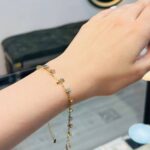 دستبند طلا پولکی گل