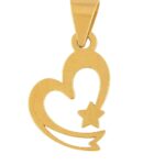 پلاک طلا قلب و ستاره