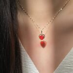 پلاک طلا سوارسکی قلب